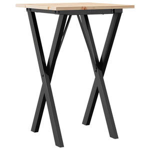 Esstisch Kiefer Massivholz und Stahl 50x50x75 cm