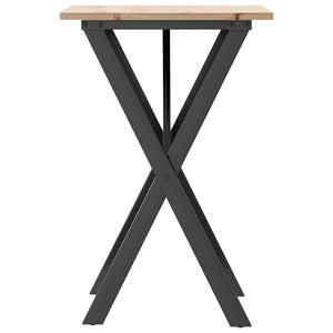 Esstisch Kiefer Massivholz und Stahl 50x50x75 cm