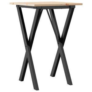 Esstisch Kiefer Massivholz und Stahl 50x50x75 cm