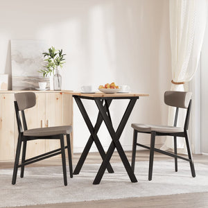 Esstisch Kiefer Massivholz Stahl X-Gestell 80x50