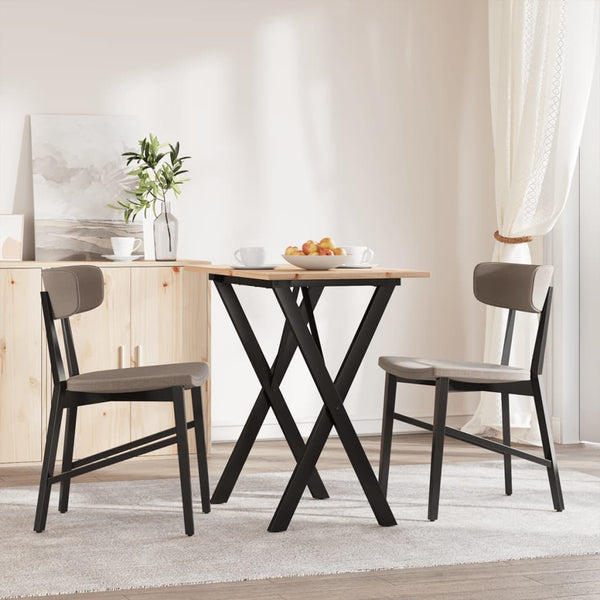 Esstisch Kiefer Massivholz Stahl X-Gestell 80x50