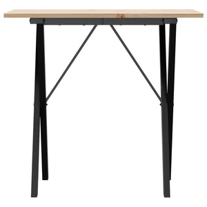 Esstisch Kiefer Massivholz Stahl X-Gestell 80x50