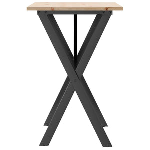 Esstisch Kiefer Massivholz Stahl X-Gestell 80x50