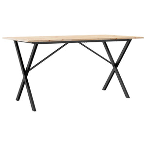 Esstisch Kiefer Massivholz & Stahl 140x80 cm
