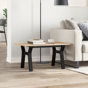 Couchtisch Kiefer Massivholz Stahl Y-Gestell