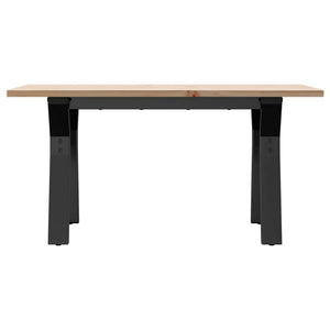 Couchtisch Kiefer Massivholz Stahl Y-Gestell