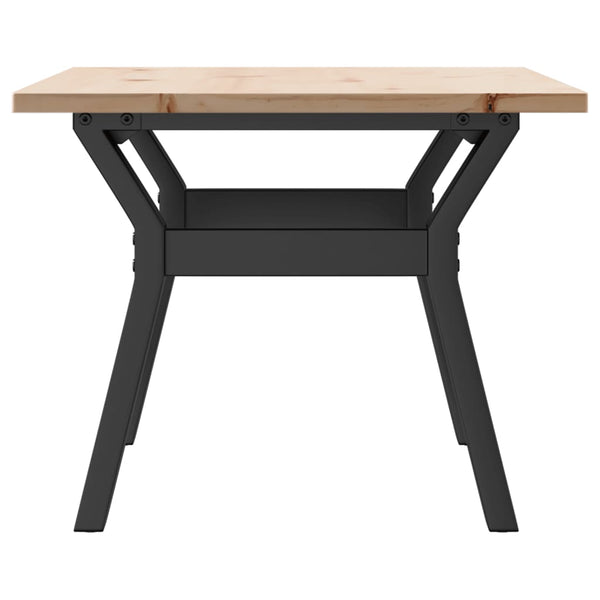 Couchtisch Kiefer Massivholz Stahl Y-Gestell
