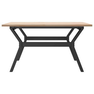 Couchtisch Kiefer Massivholz Stahl Y-Gestell 80x80