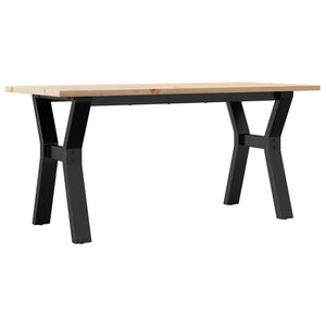 Couchtisch Kiefer Massivholz & Stahl 100x50 cm