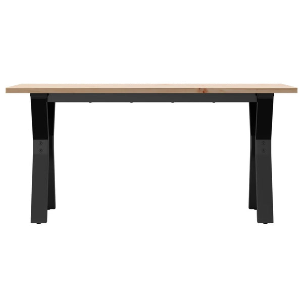 Couchtisch Kiefer Massivholz & Stahl 100x50 cm
