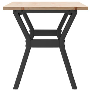Couchtisch Kiefer Massivholz & Stahl 100x50 cm