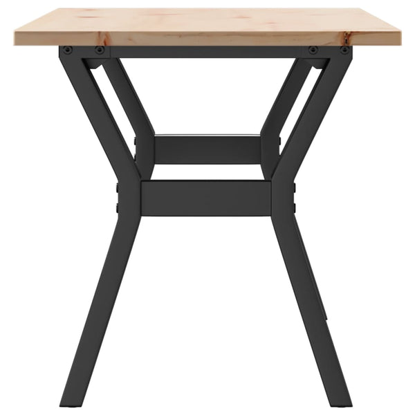 Couchtisch Kiefer Massivholz & Stahl 100x50 cm