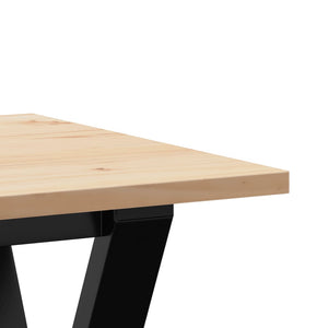 Couchtisch Kiefer Massivholz & Stahl 100x50 cm