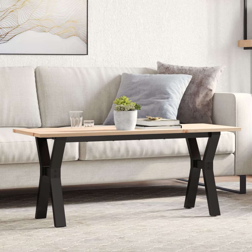 Couchtisch Kiefer Massivholz & Stahl