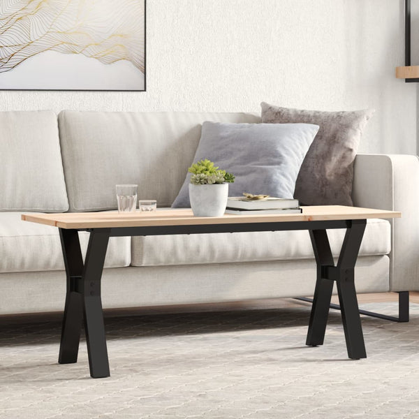 Couchtisch Kiefer Massivholz & Stahl