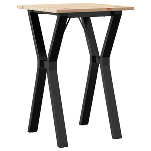 Esstisch Kiefer Massivholz & Stahl Y-Gestell 50x50