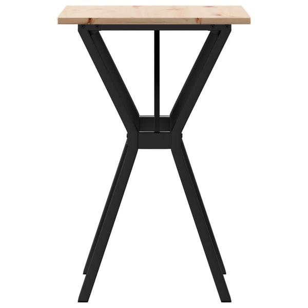 Esstisch Kiefer Massivholz & Stahl Y-Gestell 50x50