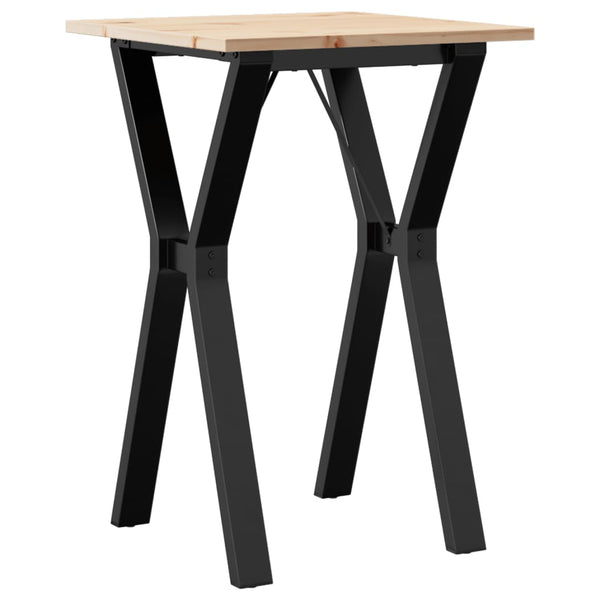 Esstisch Kiefer Massivholz & Stahl Y-Gestell 50x50