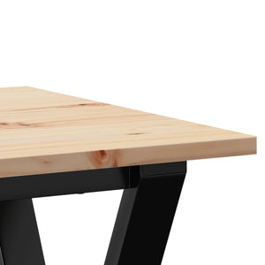 Esstisch Kiefer Massivholz & Stahl Y-Gestell 50x50