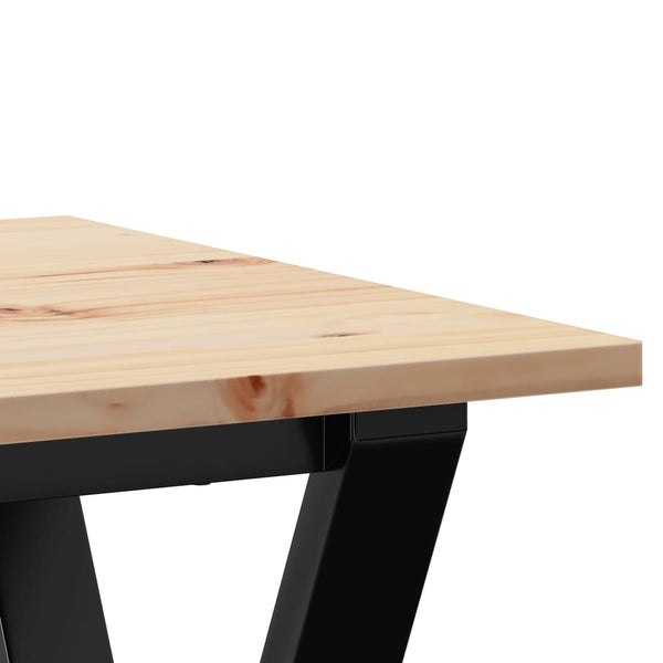 Esstisch Kiefer Massivholz & Stahl Y-Gestell 50x50