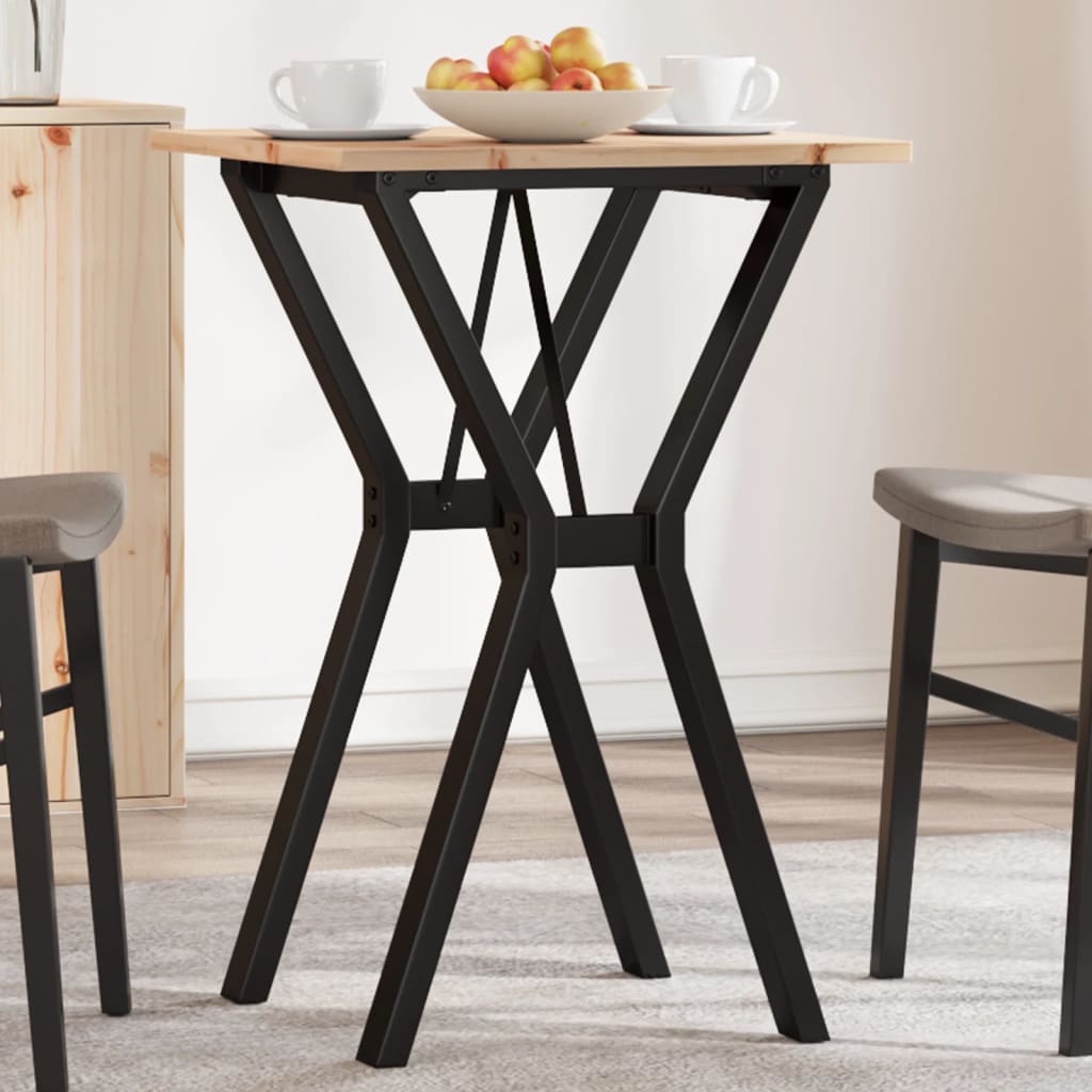 Esstisch Kiefer Massivholz & Stahl Y-Gestell 50x50