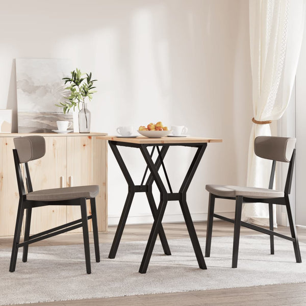 vidaXL Table de salle à manger piètement Y 80x50x75 cm pin massif et acier