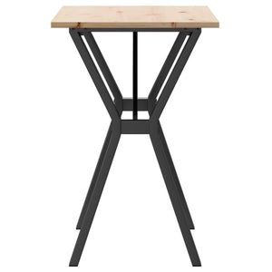 vidaXL Table de salle à manger piètement Y 80x50x75 cm pin massif et acier