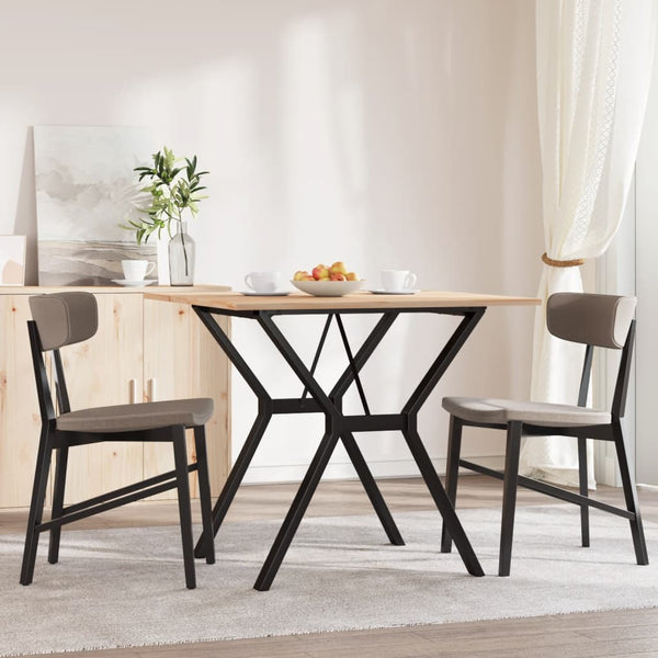 Esstisch Kiefer Massivholz & Stahl Y-Gestell 80x80 cm