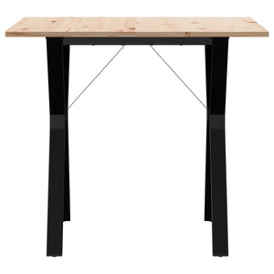 Esstisch Kiefer Massivholz & Stahl Y-Gestell 80x80 cm