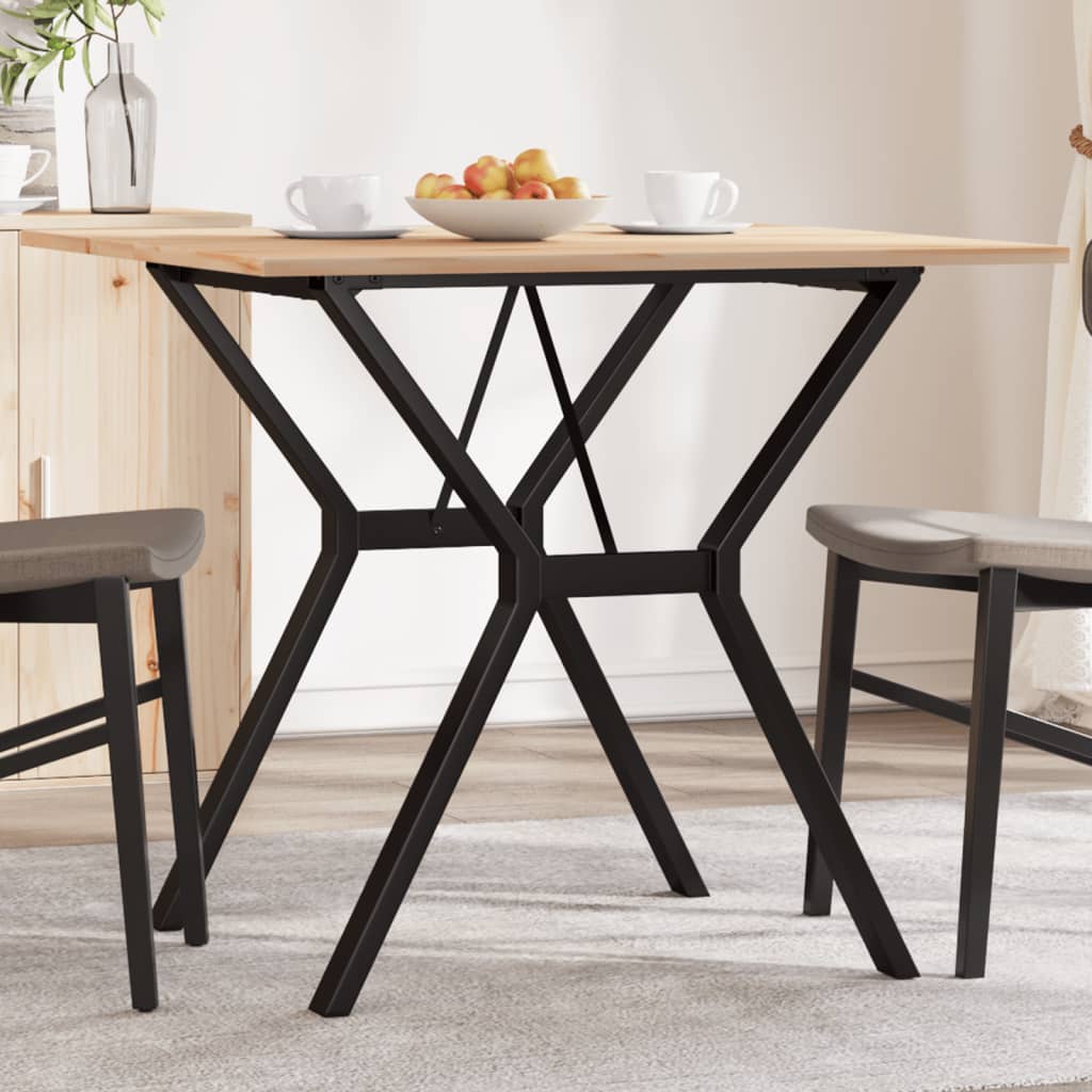 Esstisch Kiefer Massivholz & Stahl Y-Gestell 80x80 cm