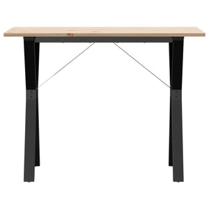 Esstisch Kiefer Massivholz & Stahl, 100x50 cm