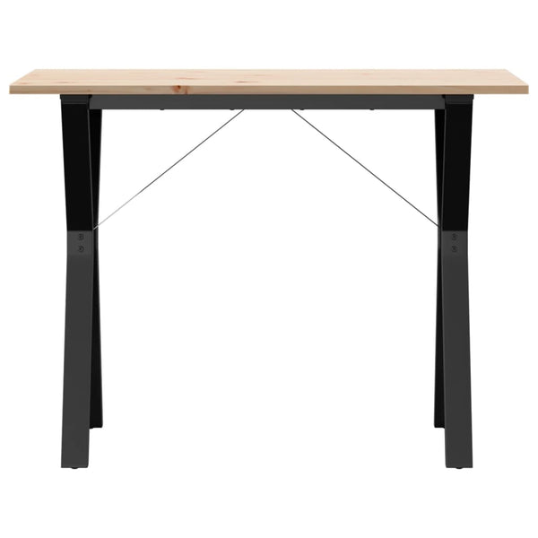 Esstisch Kiefer Massivholz & Stahl, 100x50 cm