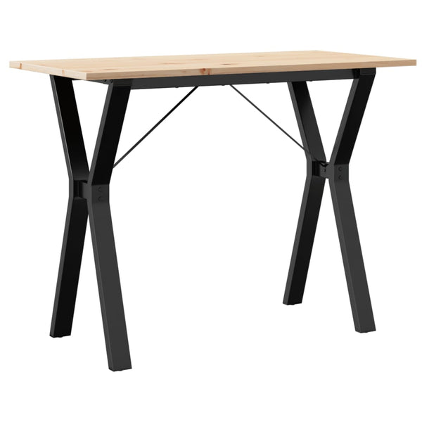Esstisch Kiefer Massivholz & Stahl, 100x50 cm