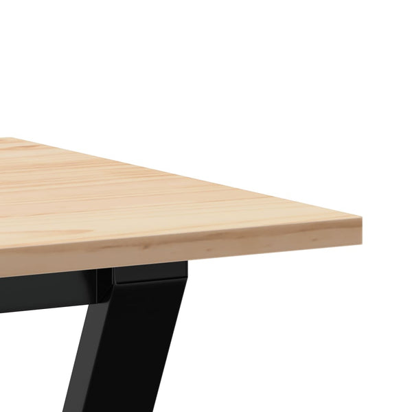Esstisch Kiefer Massivholz & Stahl, 100x50 cm