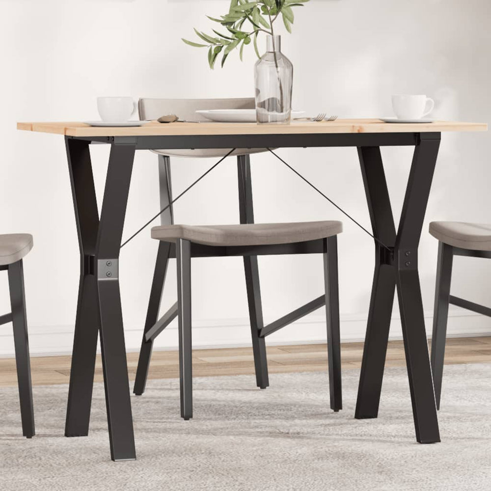 Esstisch Kiefer Massivholz & Stahl, 100x50 cm