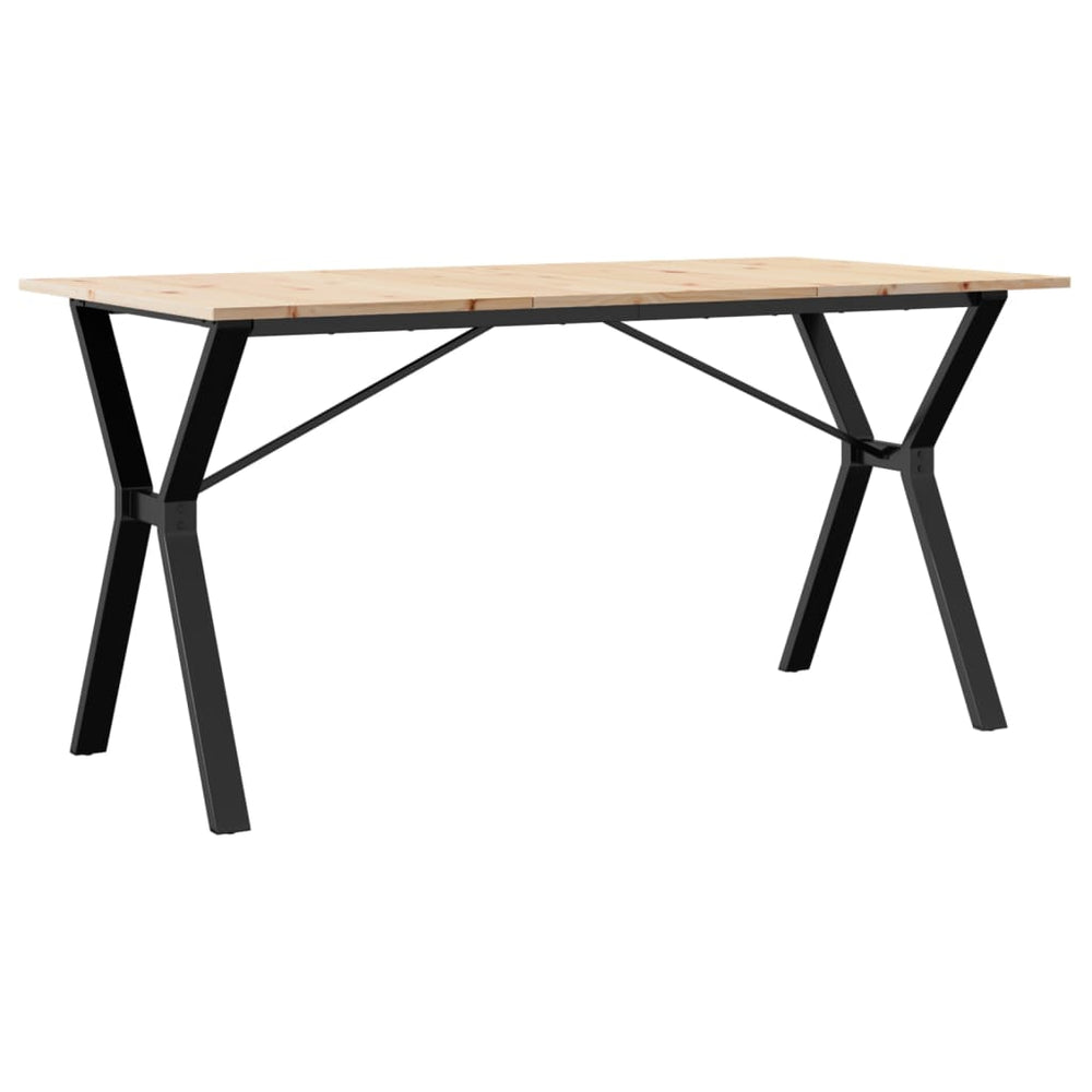Esstisch Kiefer Massivholz & Stahl, 160 cm