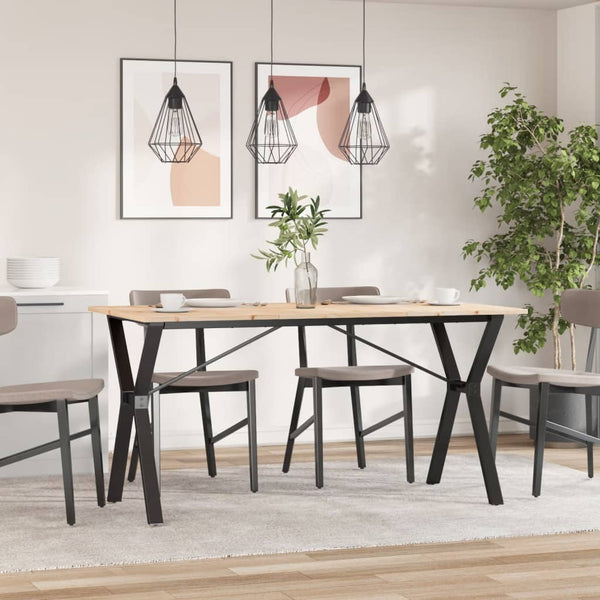 Esstisch Kiefer Massivholz & Stahl, 160 cm