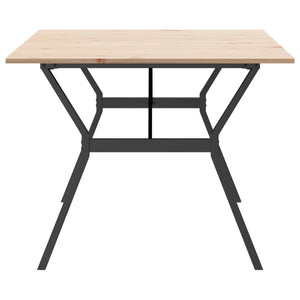 vidaXL Table de salle à manger piètement en Y 200x100x75cm Bois de pin massif et acier