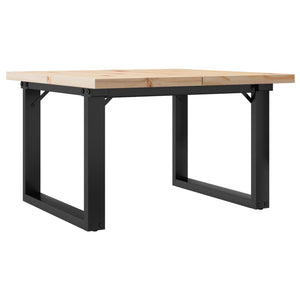 Couchtisch Kiefer Massivholz Stahl 70x70 cm