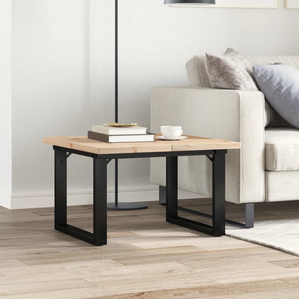 Couchtisch Kiefer Massivholz Stahl 70x70 cm