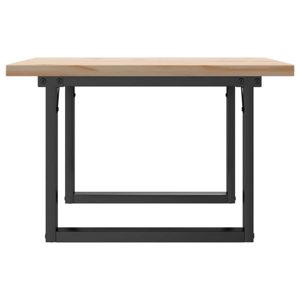 Couchtisch Kiefer Massivholz Stahl 70x70 cm