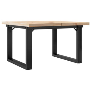 Couchtisch Kiefer Massivholz Stahl 70x70 cm
