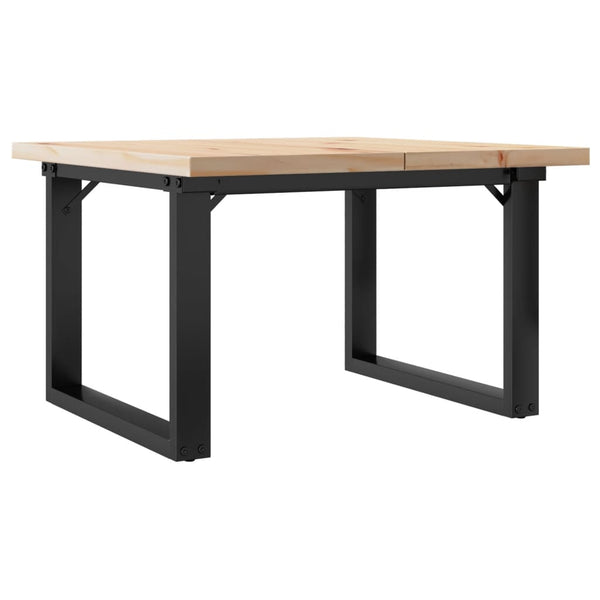 Couchtisch Kiefer Massivholz Stahl 70x70 cm