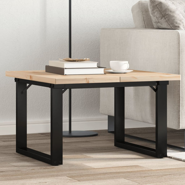 Couchtisch Kiefer Massivholz Stahl 70x70 cm