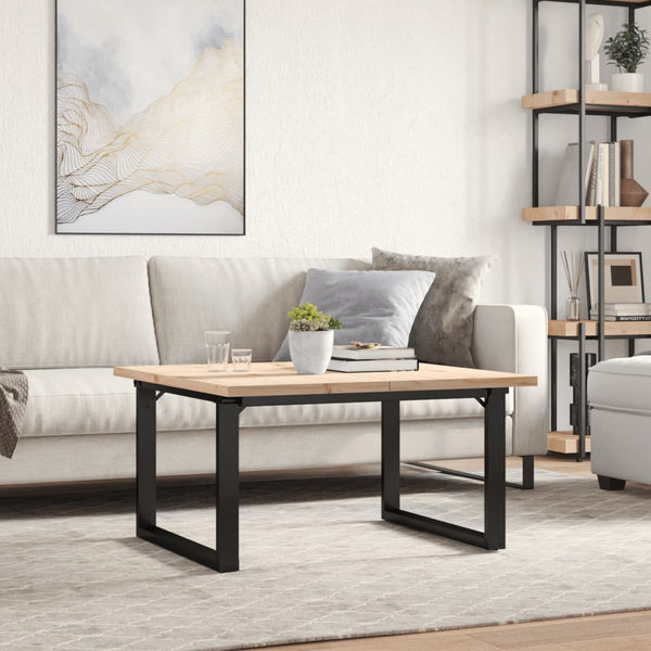 Couchtisch Kiefer Massivholz & Stahl 80x80 cm