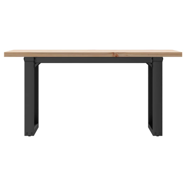 Couchtisch Kiefer Massivholz & Stahl 90x40 cm