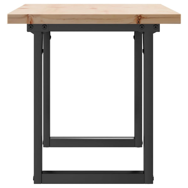 Couchtisch Kiefer Massivholz & Stahl 90x40 cm