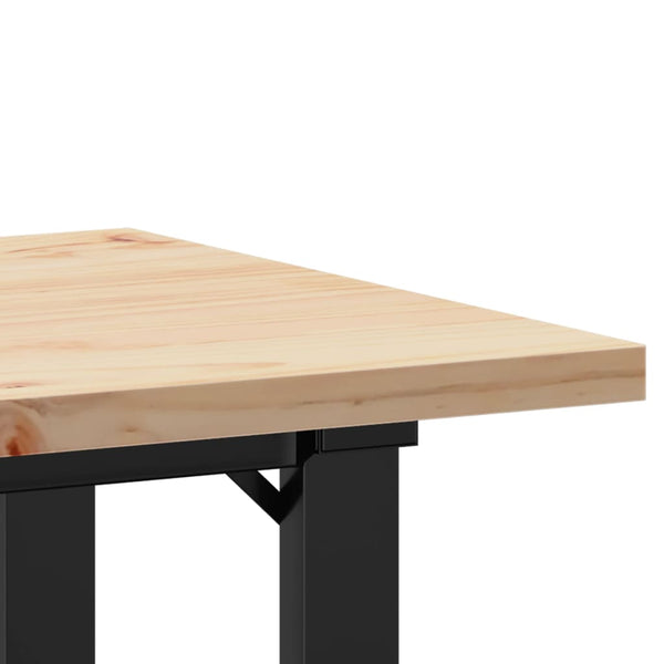 Esstisch Kiefer Massivholz & Stahl O-Gestell