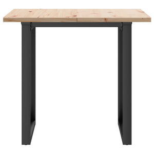 Esstisch Kiefer Massivholz 90x90 cm mit Stahlgestell