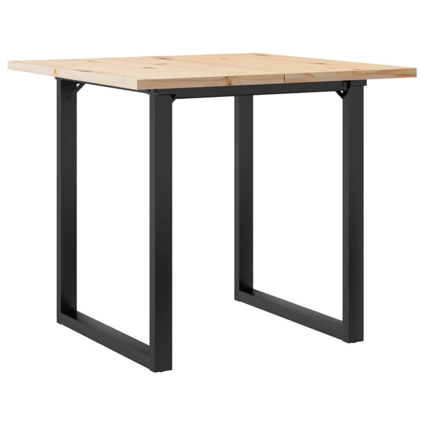 Esstisch Kiefer Massivholz 90x90 cm mit Stahlgestell